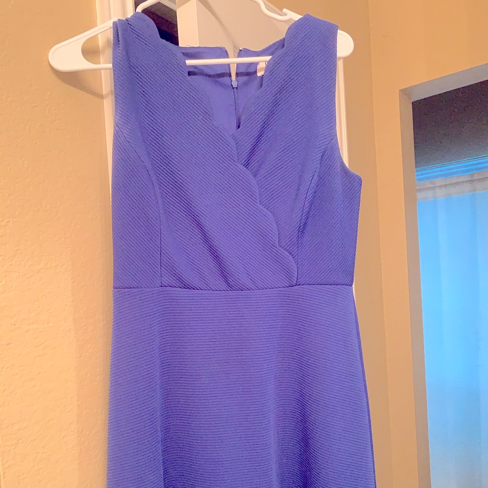 Scalloped Blue Dress